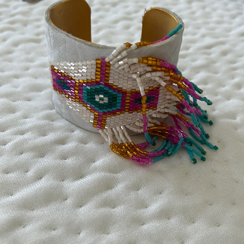 Shallawista multi colored beaded cuff